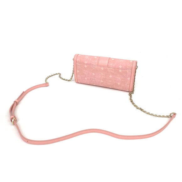 MCM Visetos Chain Wallet Pink - Picture 3 of 10